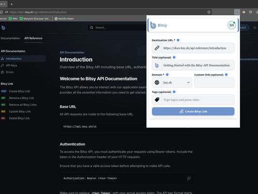Create Bitsy Link