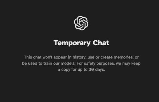 ChatGPT Temporary Chat Prompt
