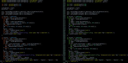 Colorblind color adjust in dark theme and mode.
Light theme changes colors to blue, dark theme to green (right).