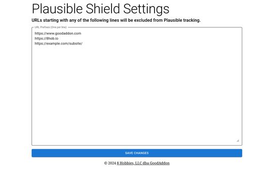 Extension settings