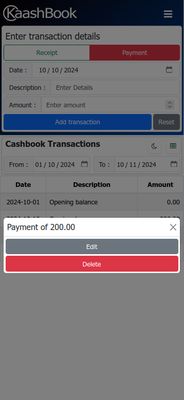 Edit or delete your transactions