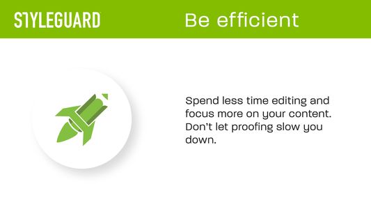 Be efficient.