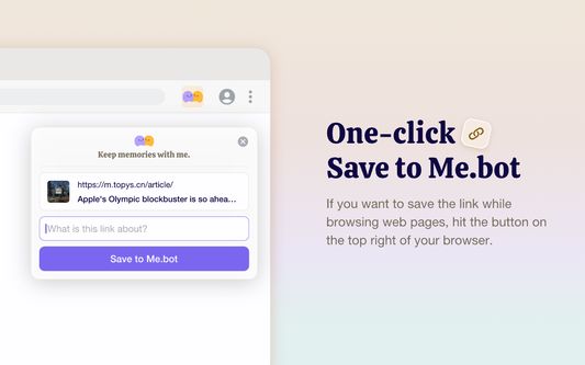 One-click Save to Me.bot