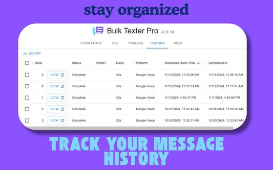 Keep track of all your message history!