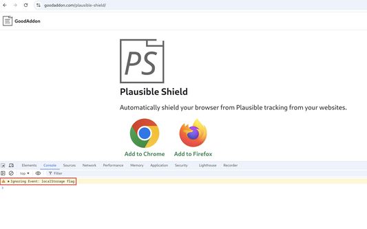 Visiting a website listed in the settings