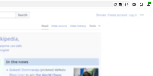 Extension in toolbar with light theme