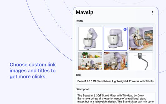 Choose custom link images and titles to get more clicks