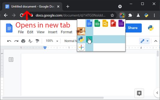 Demonstration of selecting Google Docs for the second profile