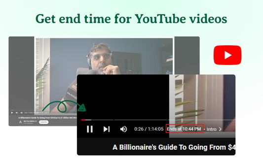 Get end time for YouTube videos