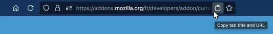 The button is visible in the address bar of the browser