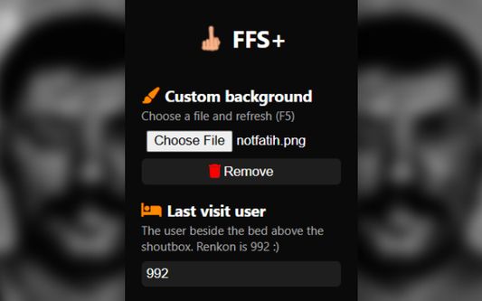FFS+ options popup