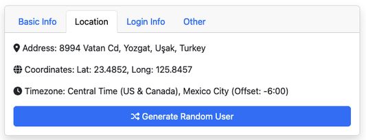 Login info tab.