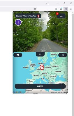 Use map to pin your guuess