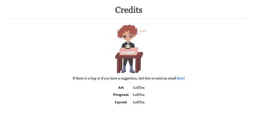 The credits page, lol.