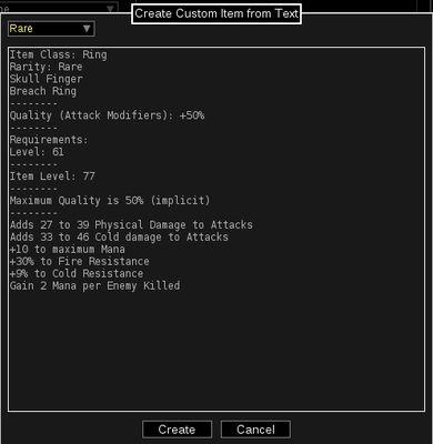 Formatted output can be pasted in Path of Building