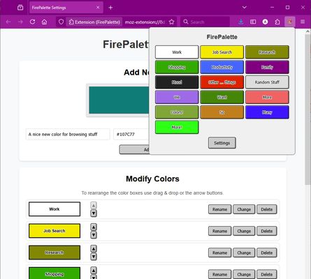 Add new colors and adjust existing colors however you want