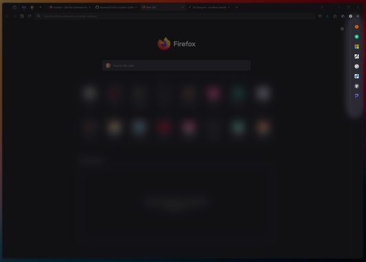 Adds a thin sidebar to display bookmark icons that matches your browser's theme. Custom icon uploads also available.