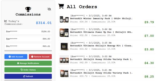 Get sound notifications when new sales are made in the TTShop affiliate program.