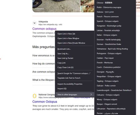 extension usage example on a link