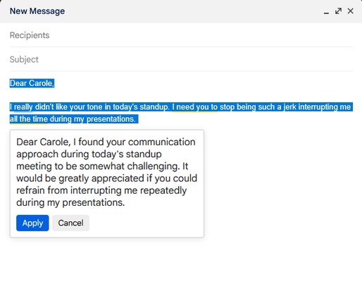 Rewrite your emails and documents inline!