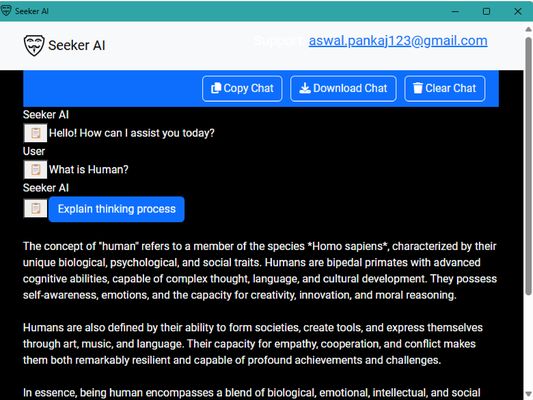 Seeker AI for Intellectual People.