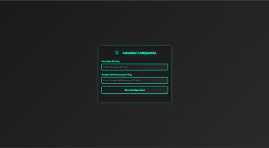 AreumSec config page