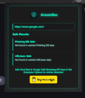 AreumSec live detection