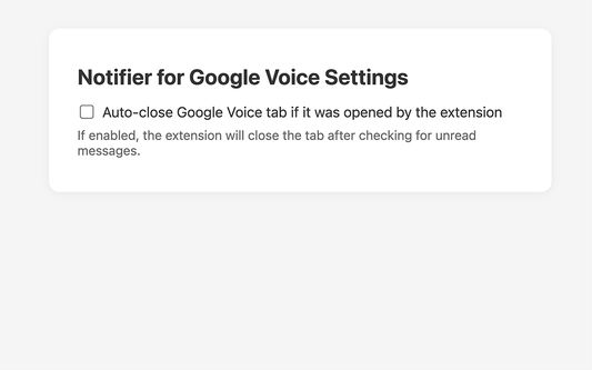 Notifier for Google Voice - Settings