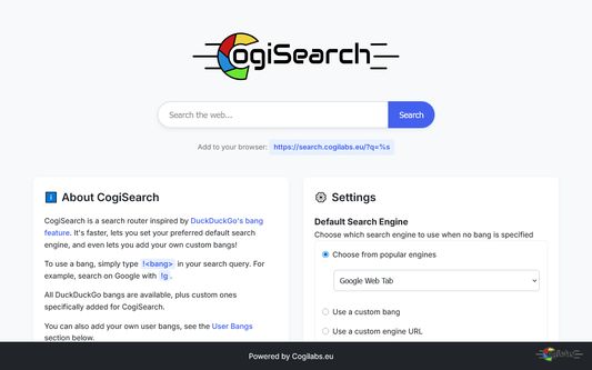 The landing page