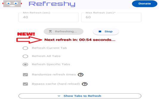 Timer built right into the UI.