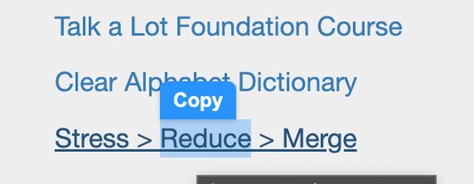 example of auto selected text in the middle of a link