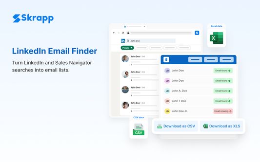 Turn LinkedIn and Sales Navigator search results into verified email lists for cold outreach.