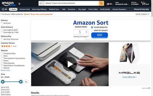 Search for item.