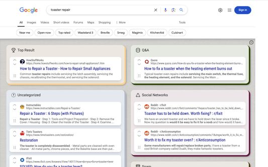 Your updated search results page