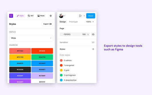 BrowserLens Figma export functionality
