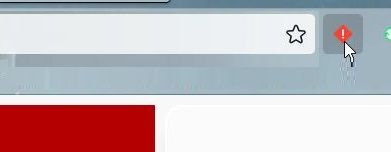 Once it detects the Vite base website the icon changes