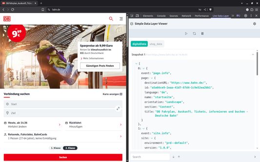 Simple Data Layer Viewer DevTools Panel