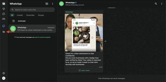 Before hiding, press the button to hide contacts list.