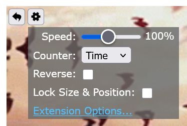 Adjust options in the player