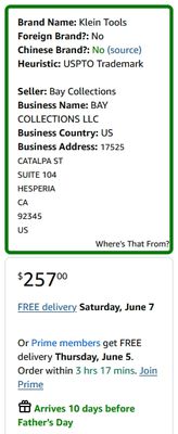 US based product