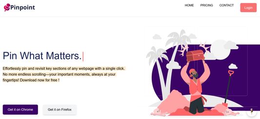 Stores the highlight making navigating through websites for specific content easier