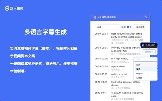 多语言字幕生成