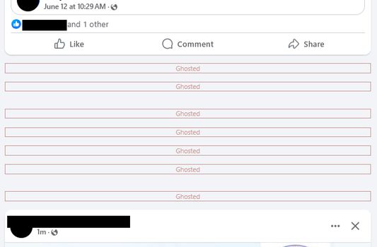 Unsolicited posts getting "ghosted" between friend posts
