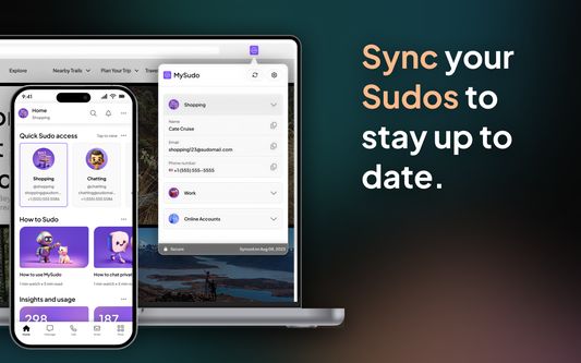 Keep your desktop browser in sync with the Sudos on your mobile device.