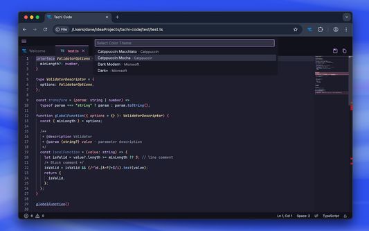 Choose from a growing library of themes