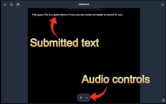 Listen to uploaded text