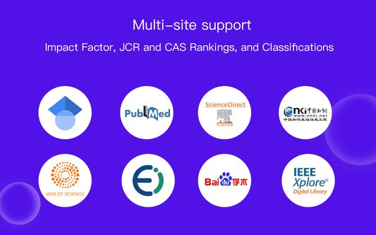 Multiple academic search sites supported.