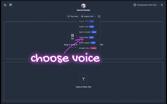 Choose voice