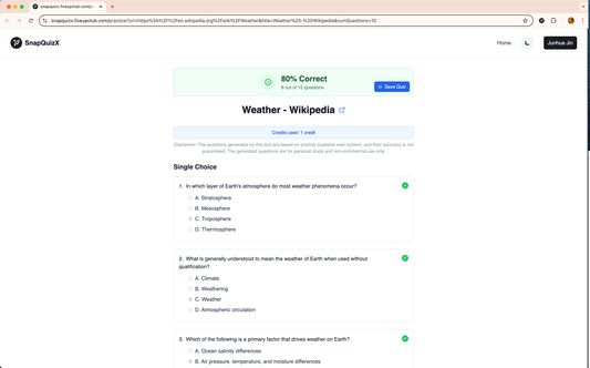 Get immediate feedback on your answers to reinforce learning and track progress.