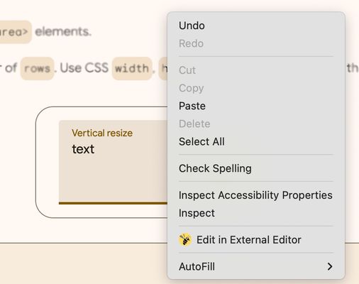 'Edit in External Editor' context menu item